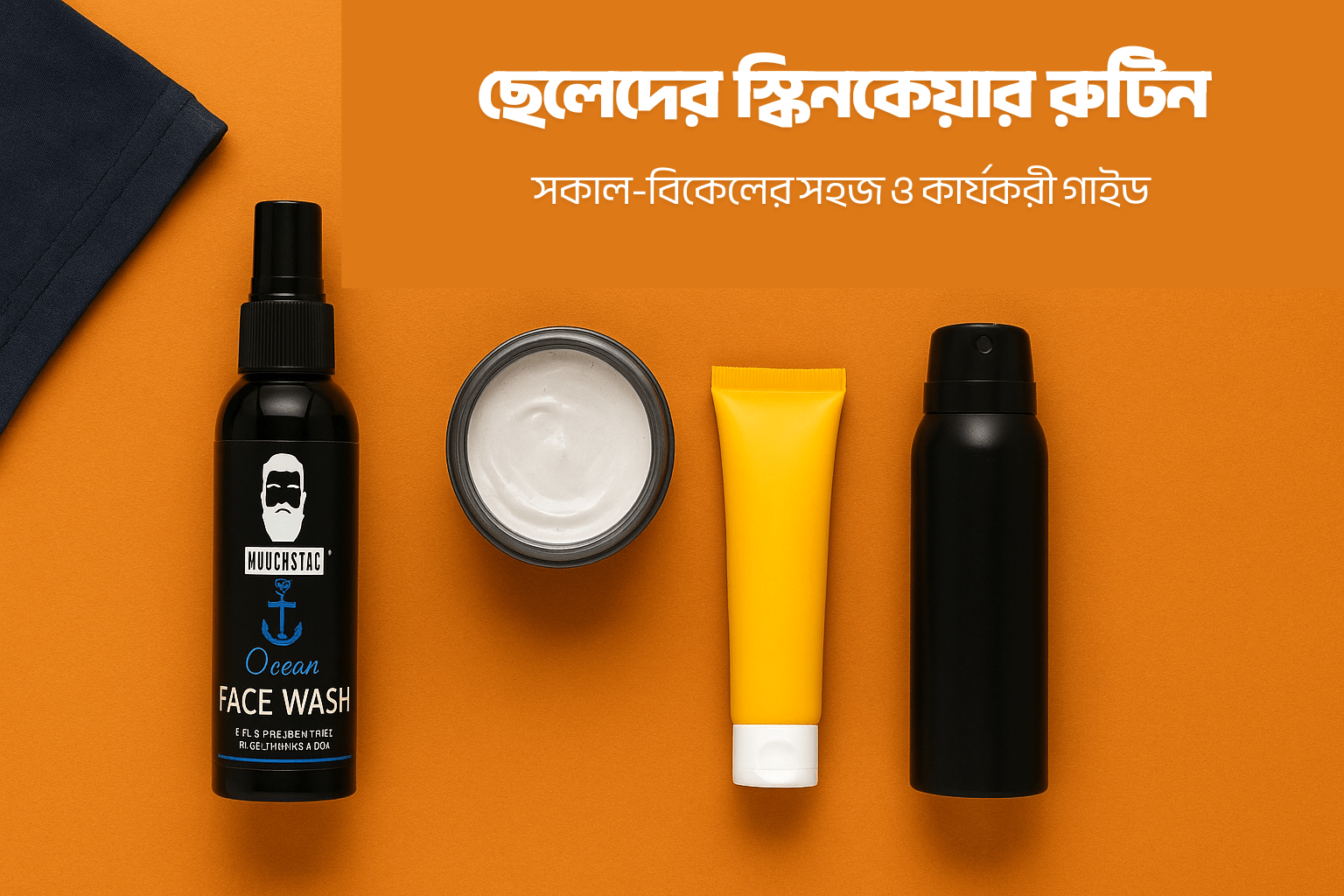 ছেলেদের স্কিনকেয়ার রুটিন: সকাল-বিকেলের সহজ ও কার্যকরী গাইড