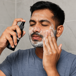 ছেলেদের স্কিনের জন্য Muuchstac Ocean Facewash ব্যবহার করার ছবি