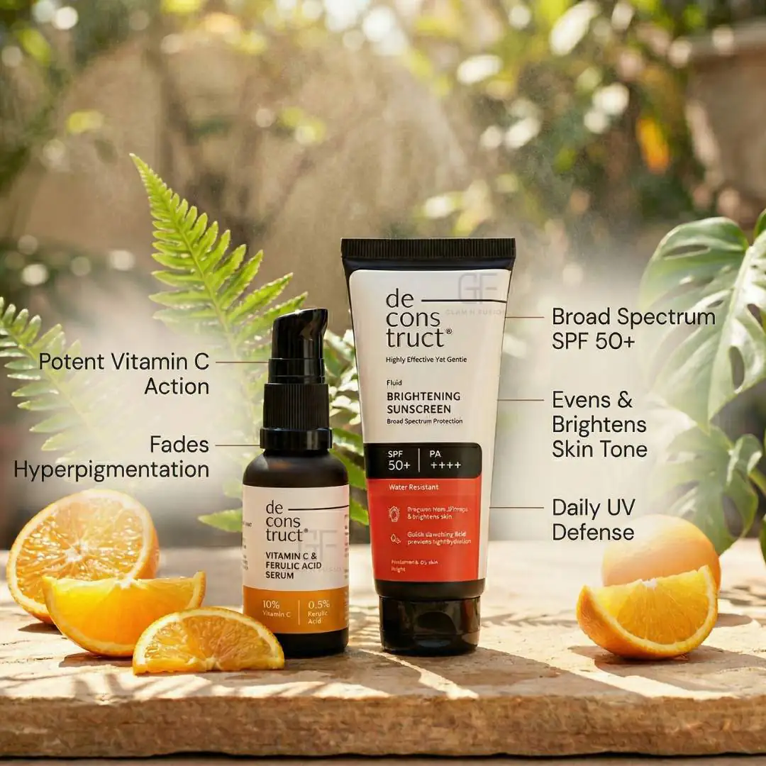 Deconstruct Fluid Glow & Shield Duo Combo - Brightening & Fluid Sunscreen