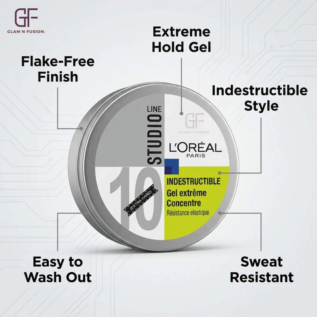 L'Oreal Hair Wax Studio Line Indestructible Extra Hard Hair Gel - 150ml
