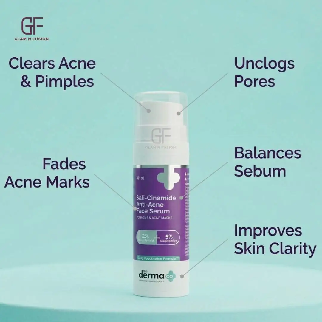 The Derma Co Sali-Cinamide Anti-Acne Serum with 2% Salicylic Acid & 5% Niacinamide 30ml