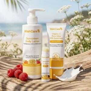 Wishcare Ultimate Suncare Combo - Vitamin C & Ceramide SPF50 Sun-Shield Trio