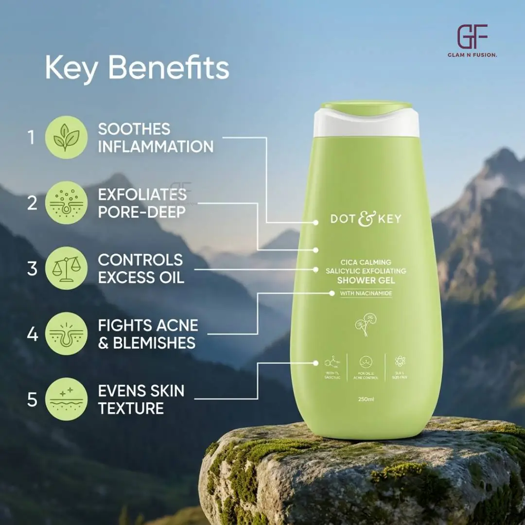 Dot & Key Cica Calming Salicylic Acid Exfoliating Shower Gel 250ml