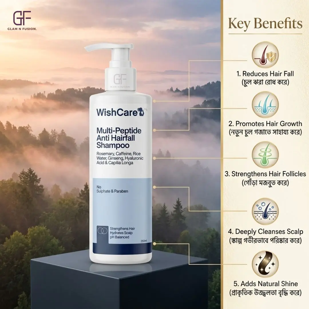 WishCare Multi-Peptide Anti Hairfall Shampoo 250ml